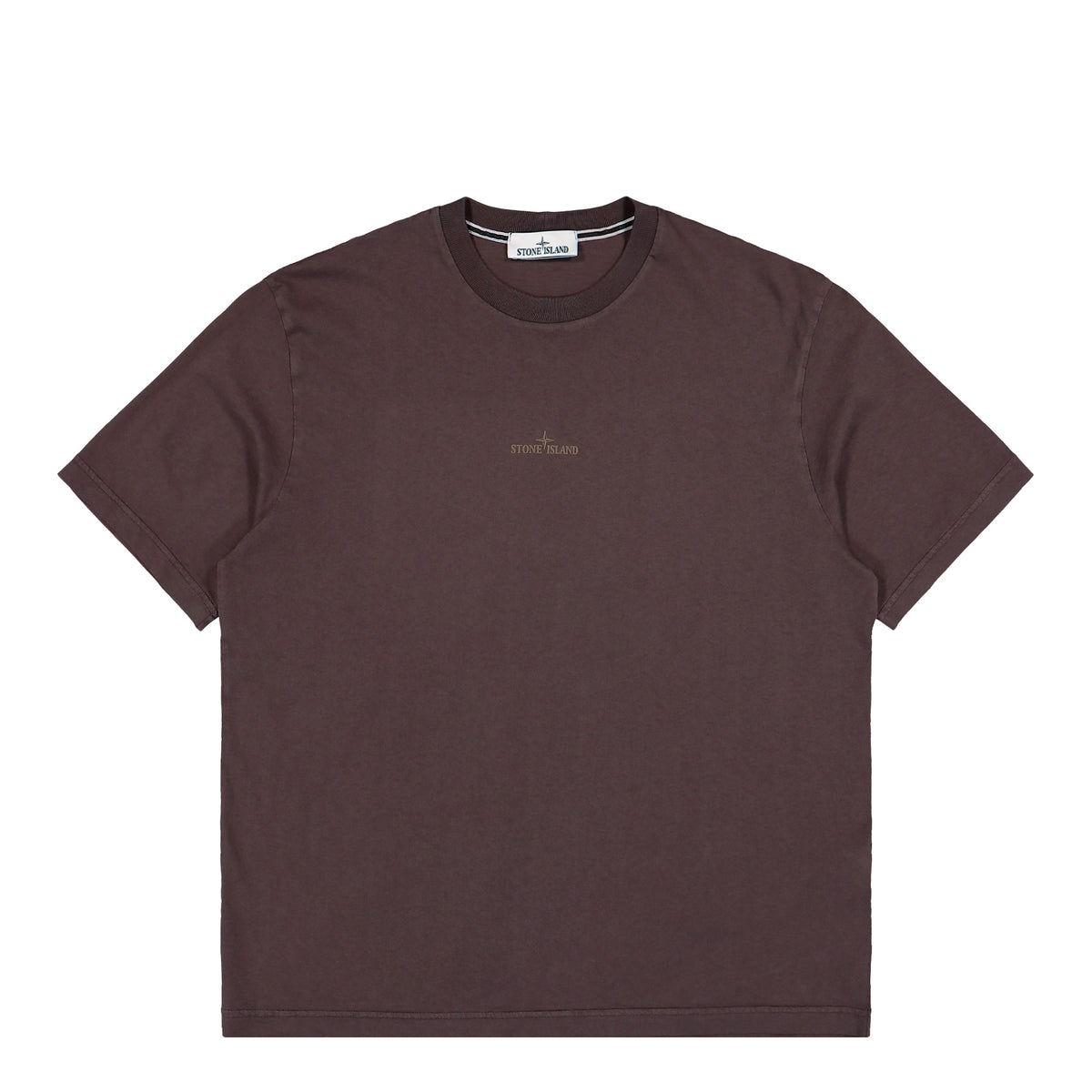 Stone Island Compass Back Print SS T-Shirt Dark Burgundy T-Shirts L2S152100001-S0E19 V0011 Detail View 1 | GATE