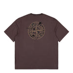 Stone Island Compass Back Print SS T-Shirt Dark Burgundy T-Shirts L2S152100001-S0E19 V0011 Detail View 2 | GATE