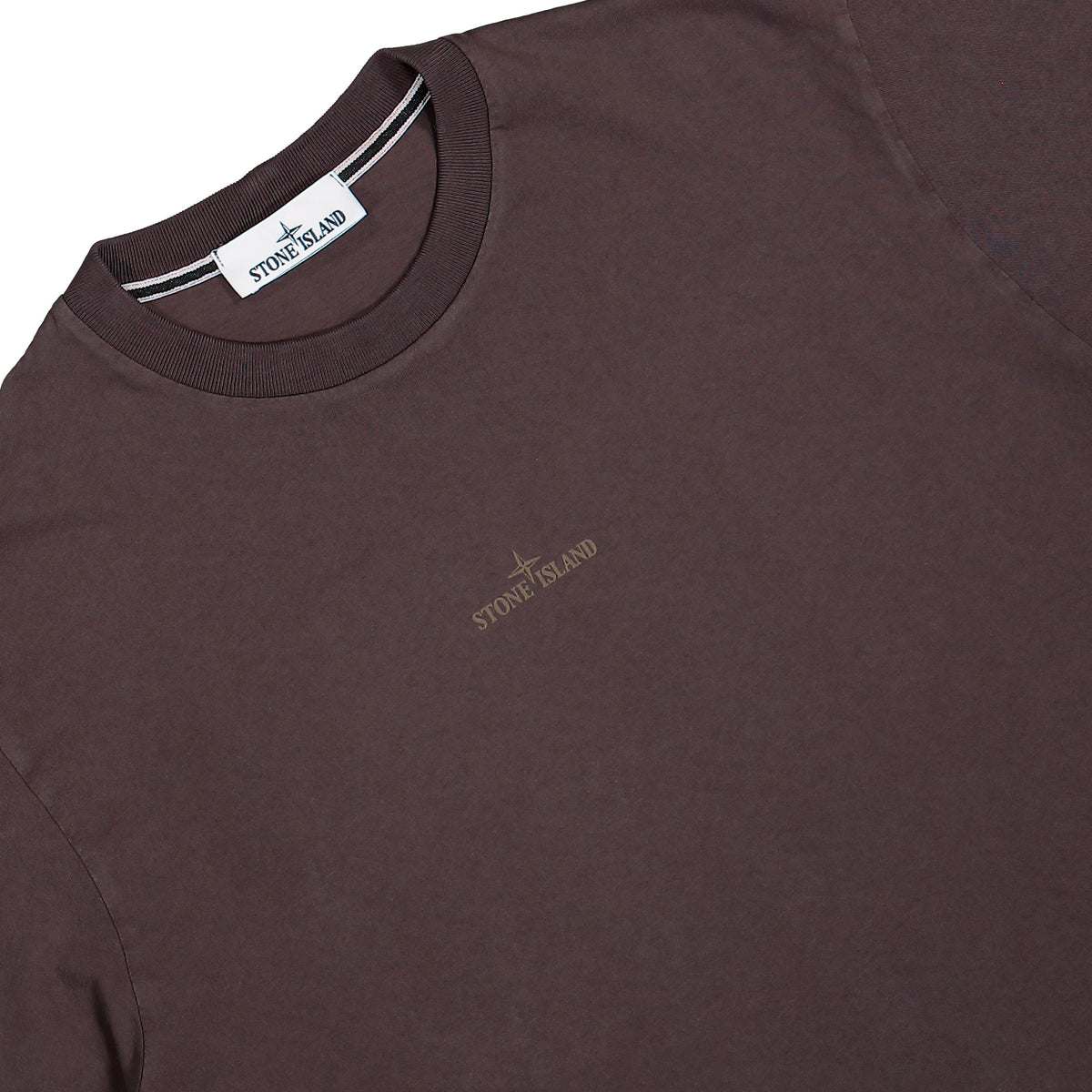 Stone Island Compass Back Print SS T-Shirt Dark Burgundy T-Shirts L2S152100001-S0E19 V0011 Detail View 3 | GATE