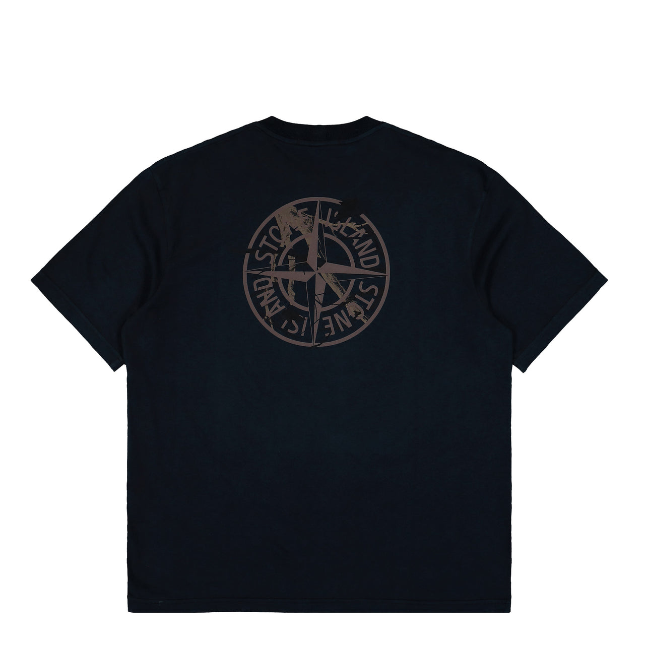 Stone Island Compass Back Print SS T-Shirt Navy Blue T-Shirts L2S152100001-S0E19 V0020 Detail View 1 | GATE