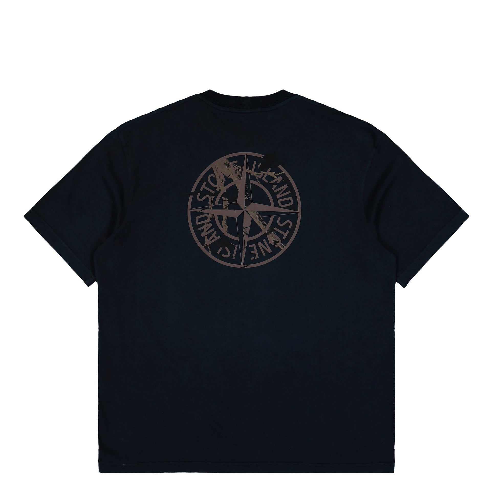 Stone Island Compass Back Print SS T-Shirt Navy Blue T-Shirts L2S152100001-S0E19 V0020 Detail View 2 | GATE