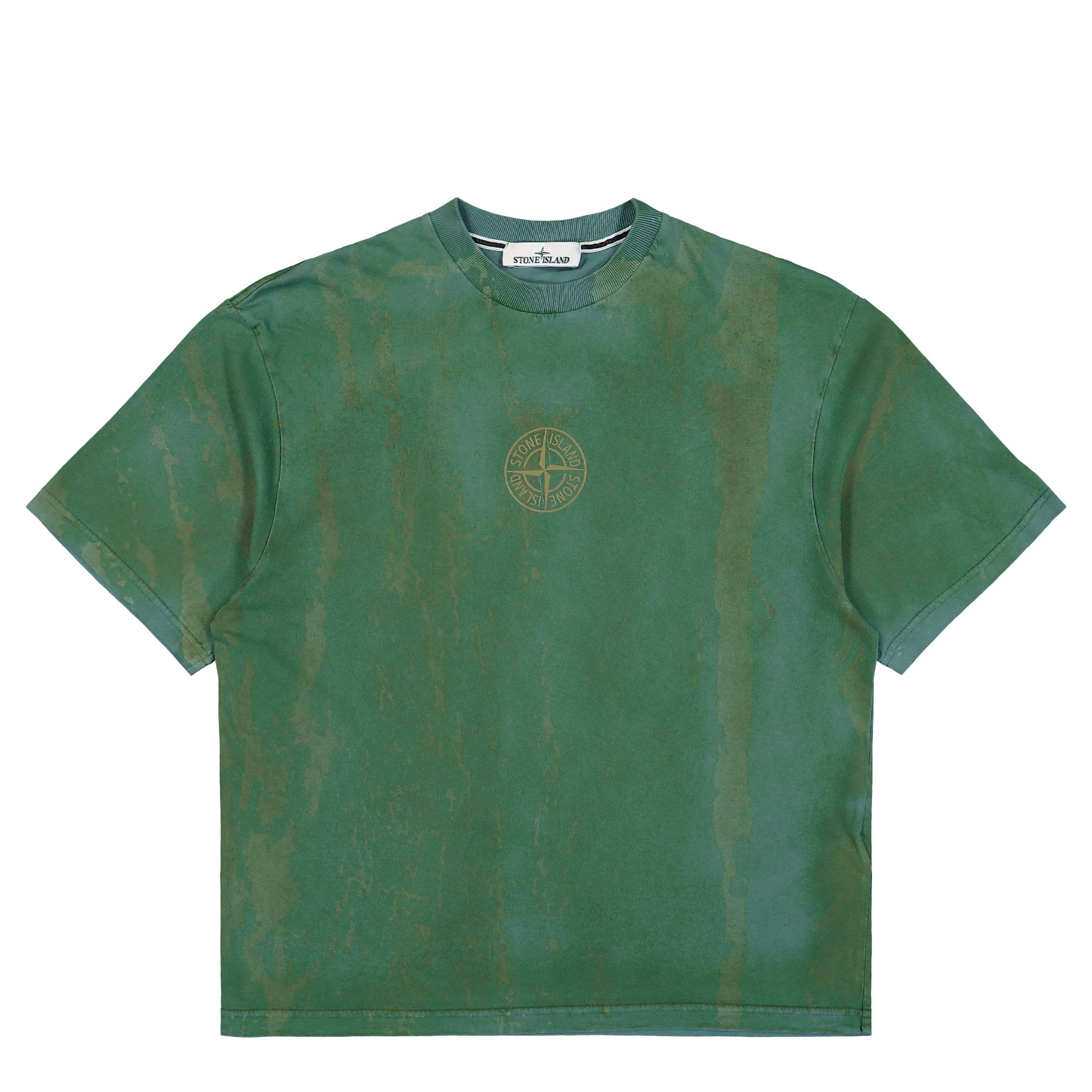 Laser Colour Garment Dyed Bark Print T-Shirt | GATE