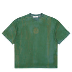 Stone Island Laser Colour Garment Dyed Bark Print T-Shirt Ocean Green T-Shirts L2S152100002-S0440 V005T Detail View 1 | GATE