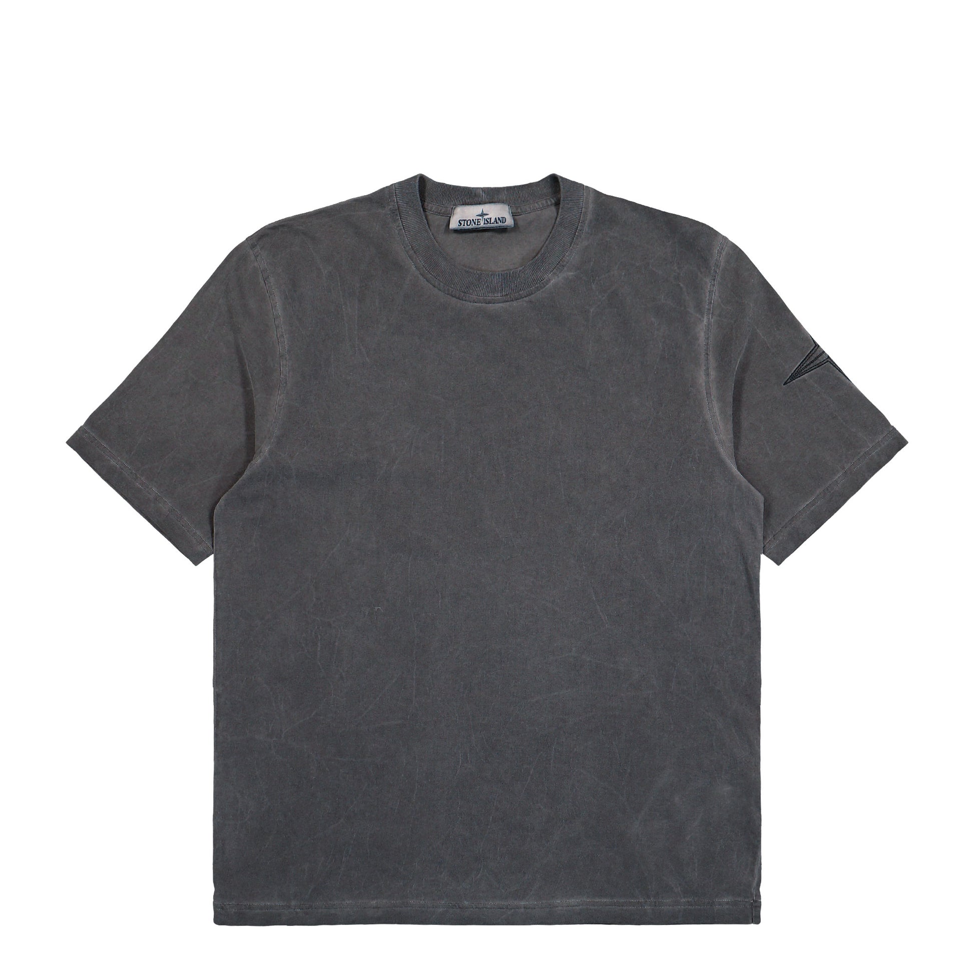 Stone Island Uneven Pigment Dyed T-Shirt Black  T-Shirts L2S152100024-S00V3 V0029 Detail View 1 | GATE
