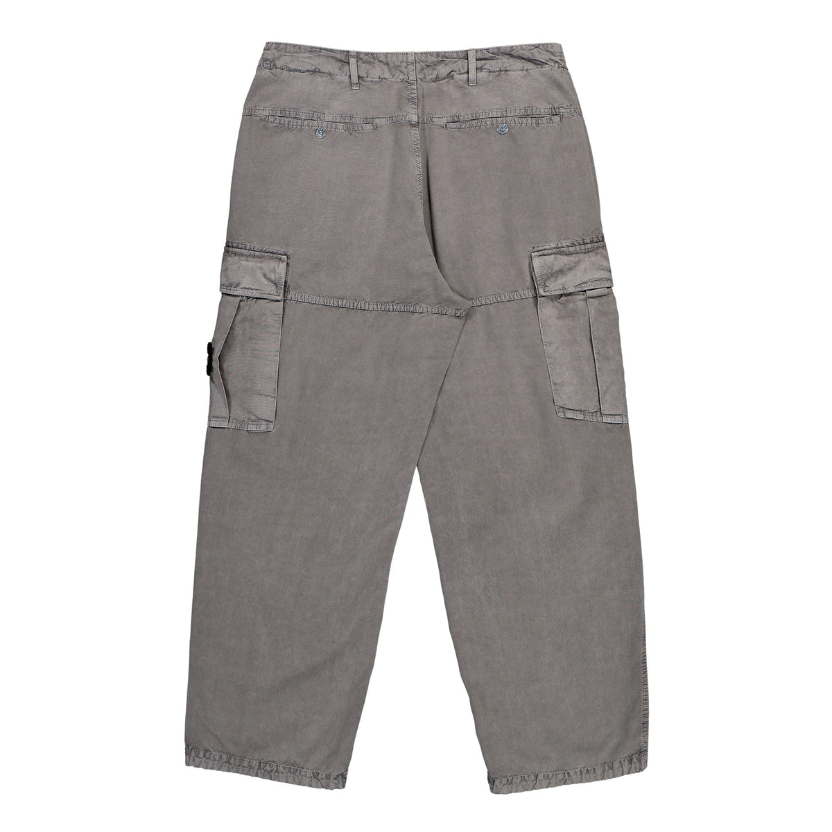 Stone Island Loose-Fit Cargo Trousers With Drawstring Cuffs Grey Pants L2S153100038-S00T6 V0060 Detail View 1 | GATE