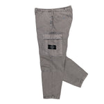 Stone Island Loose-Fit Cargo Trousers With Drawstring Cuffs Grey Pants L2S153100038-S00T6 V0060 Detail View 3 | GATE