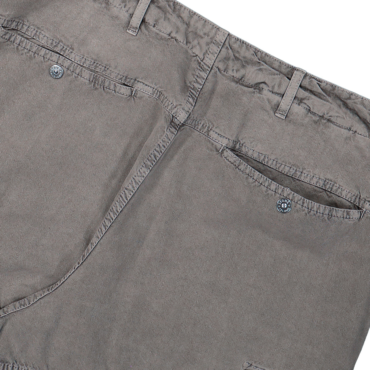 Stone Island Loose-Fit Cargo Trousers With Drawstring Cuffs Grey Pants L2S153100038-S00T6 V0060 Detail View 5 | GATE