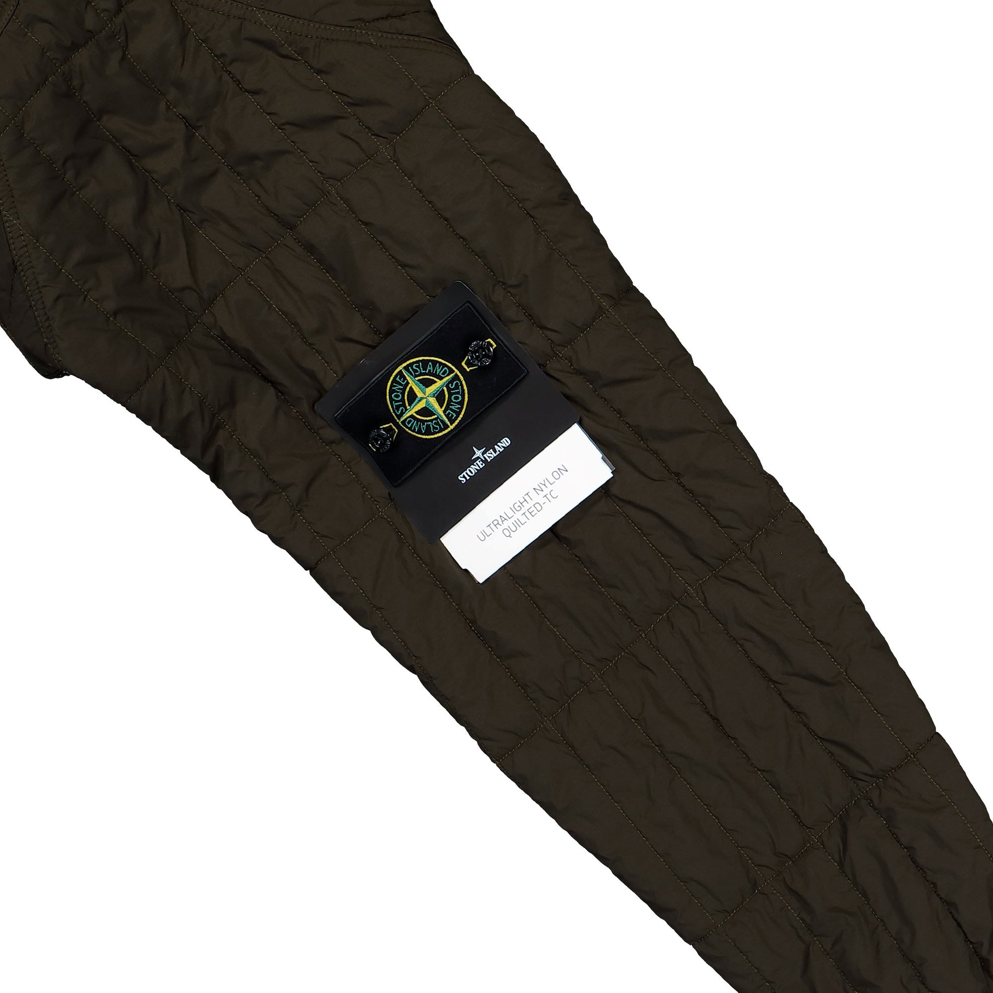 Stone Island Ultralight Nylon Quilted-TC Padded Hooded Jacket With Anti Drop Grey Jackets L2S154100015-S0418 V0078 Detail View 5 | GATE