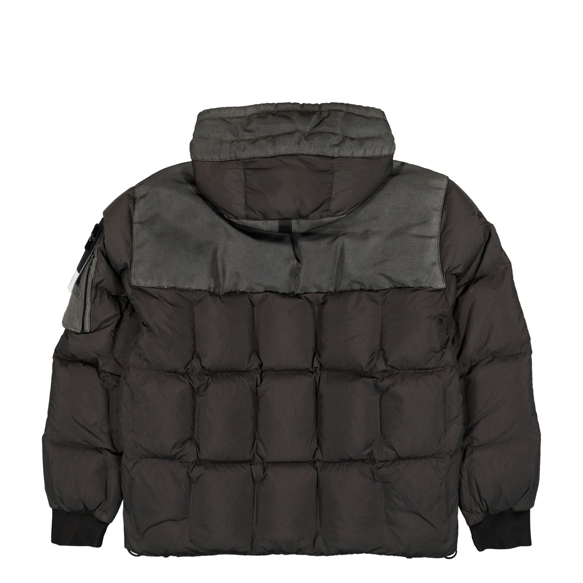 Stone Island Hooded Down Jacket W Wind Resistance And Anti Drop Lead Grey Jackets L2S154100034-S0A23 V0062 Detail View 2 | GATE