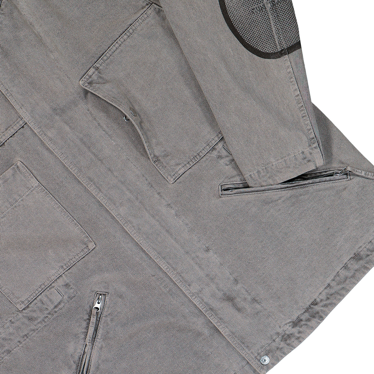 Stone Island Mineral Dyed Cotton Gabardine-TC Jacket W Removable Vest Grey Jackets L2S154100064-S00T4 V0060 Detail View 4 | GATE