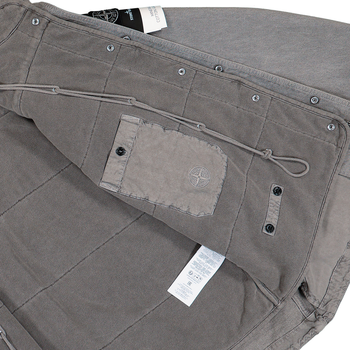 Stone Island Mineral Dyed Cotton Gabardine-TC Jacket W Removable Vest Grey Jackets L2S154100064-S00T4 V0060 Detail View 7 | GATE