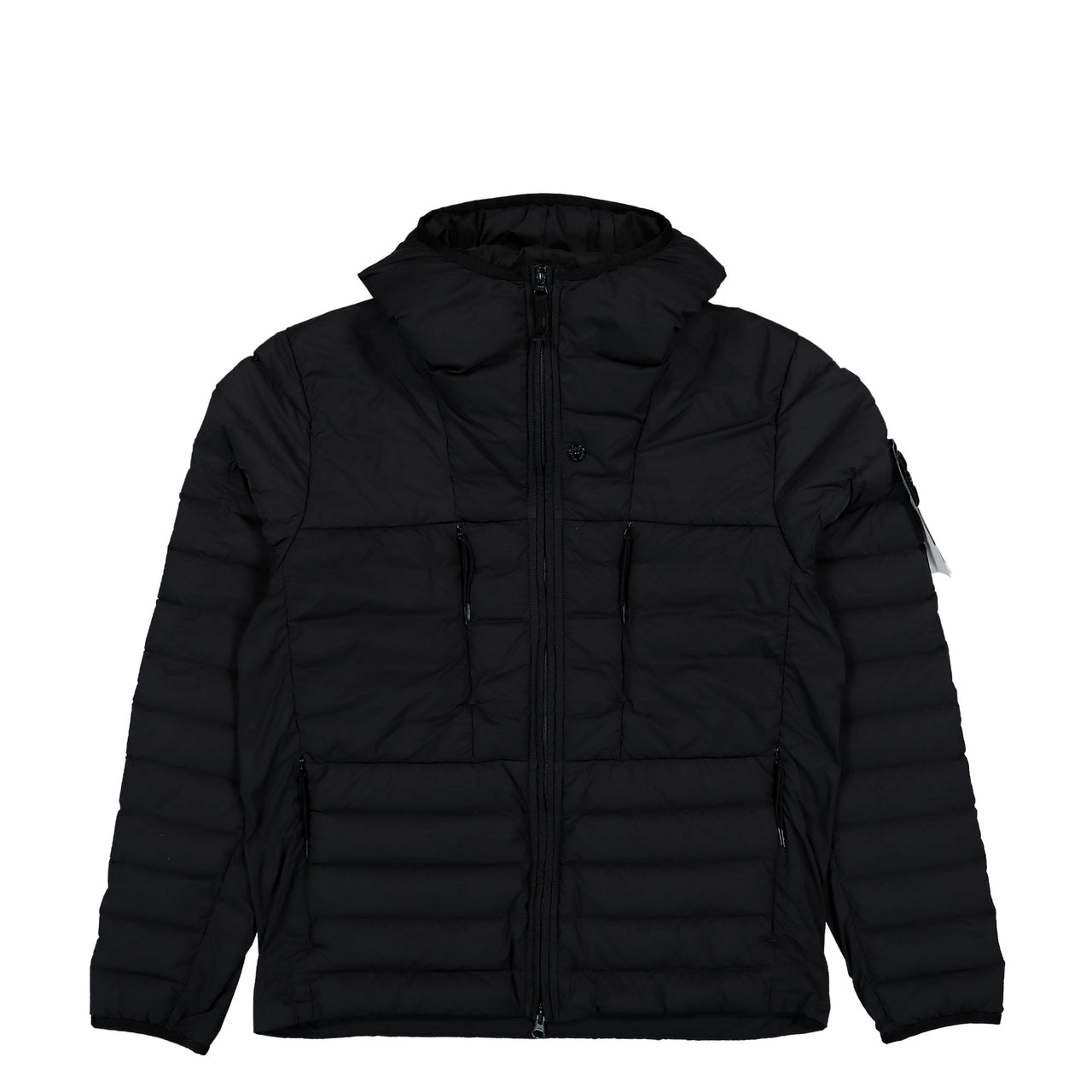 Stone Island Seamless Tunnel Hooded Down Jacket With Anti Drop Finish Black Jackets L2S154100107-S0183 V0029 Detail View 1 | GATE