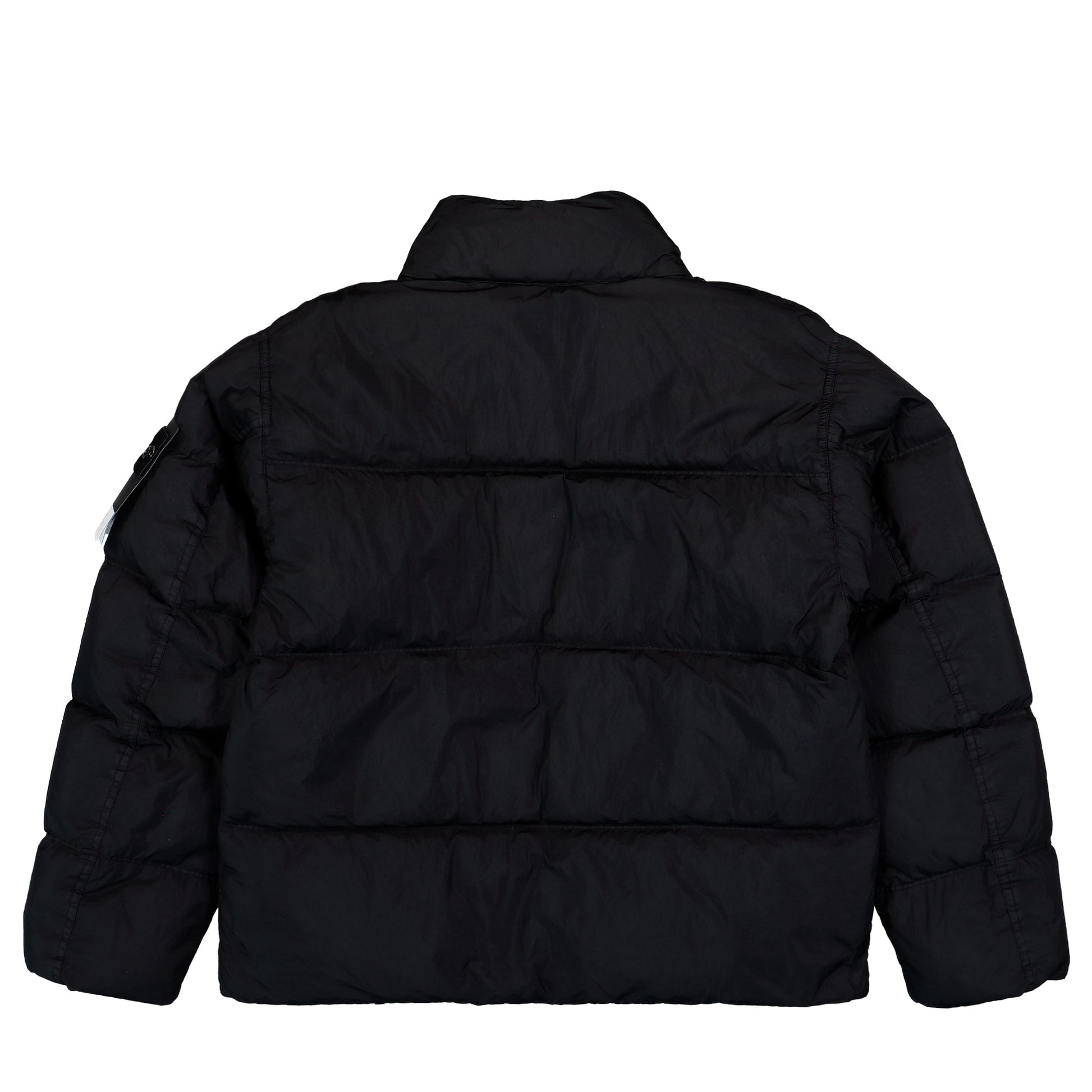 Stone Island Garment Dyed Crinkle Reps NY Down Jacket With Wind Resistance Black Jackets L2S154100109-S0A23 V0029 Detail View 2 | GATE