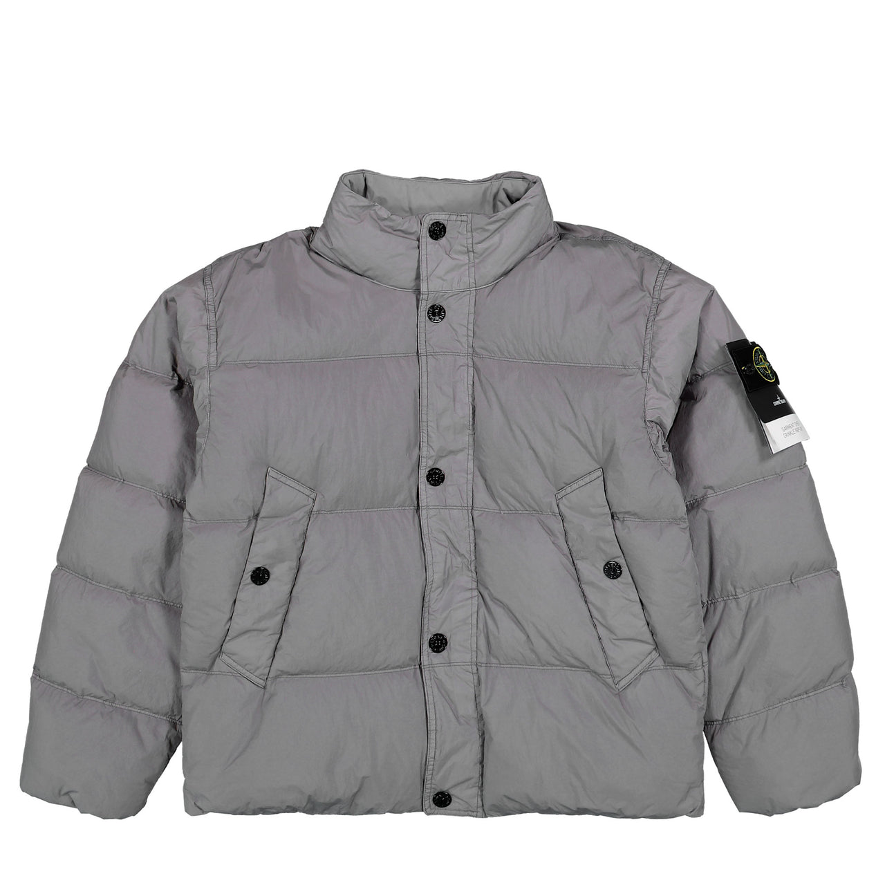 Stone Island Garment Dyed Crinkle Reps NY Down Jacket With Wind Resistance Grey Jackets L2S154100109-S0A23 V0060 Detail View 1 | GATE