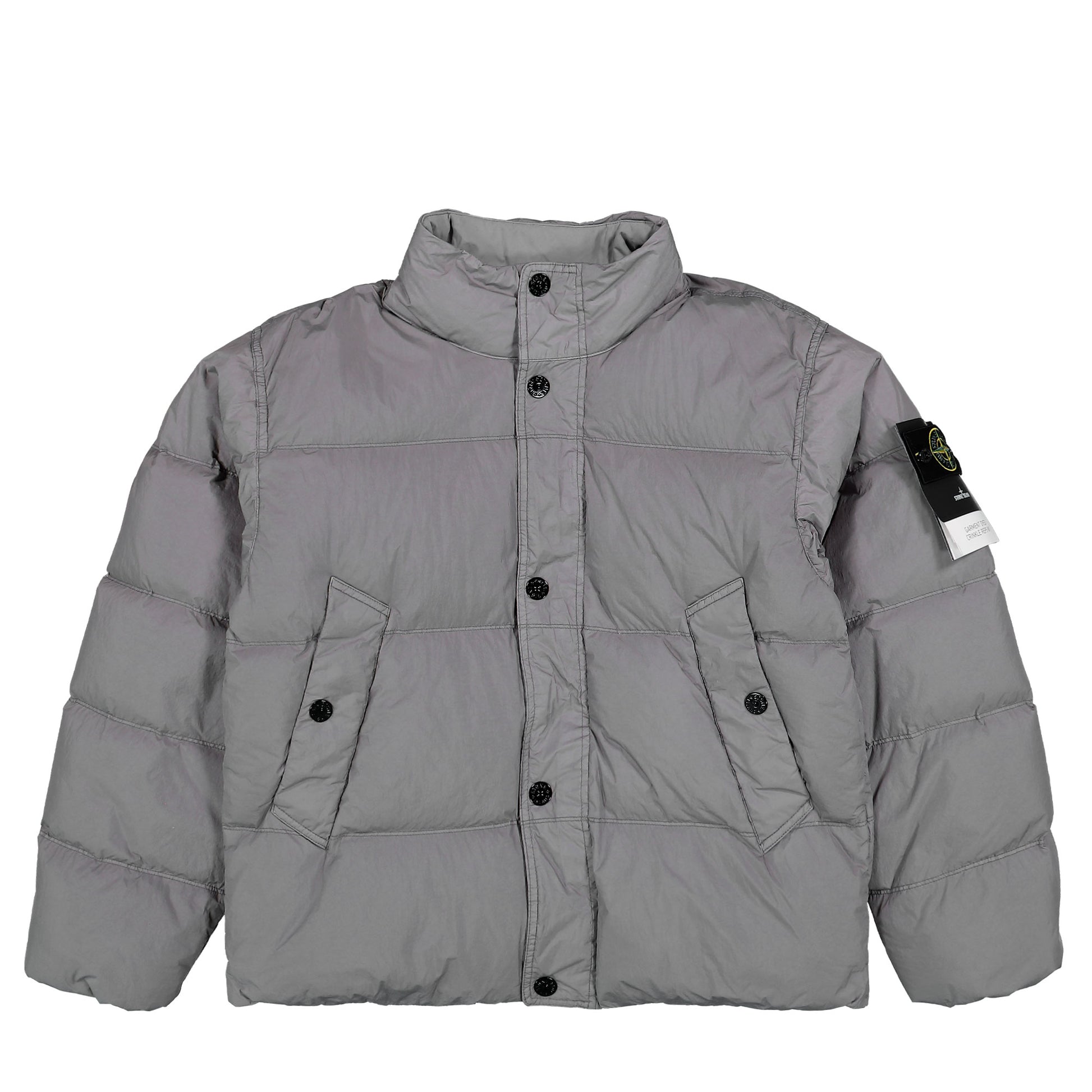 Stone Island Garment Dyed Crinkle Reps NY Down Jacket With Wind Resistance Grey Jackets L2S154100109-S0A23 V0060 Detail View 1 | GATE