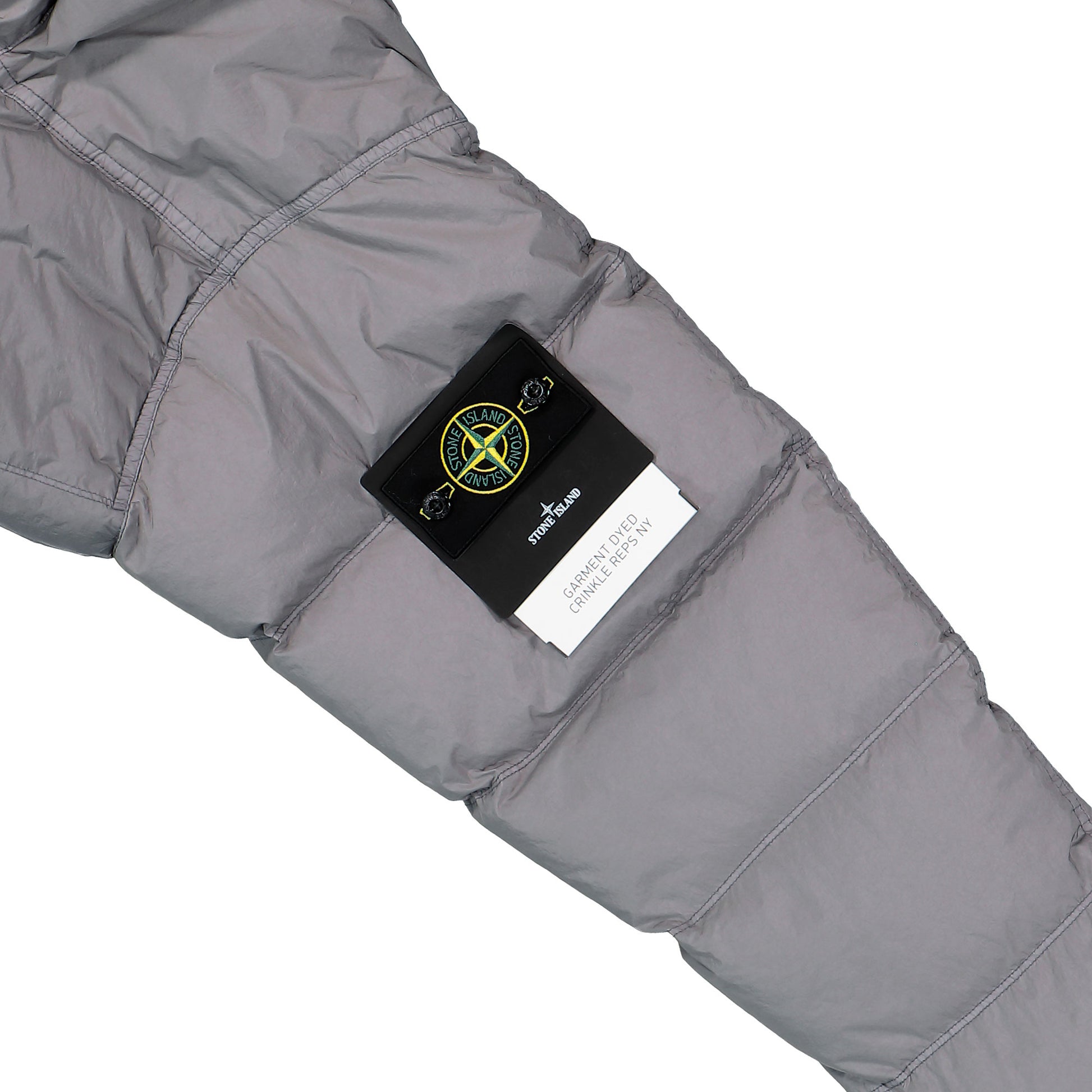 Stone Island Garment Dyed Crinkle Reps NY Down Jacket With Wind Resistance Grey Jackets L2S154100109-S0A23 V0060 Detail View 6 | GATE
