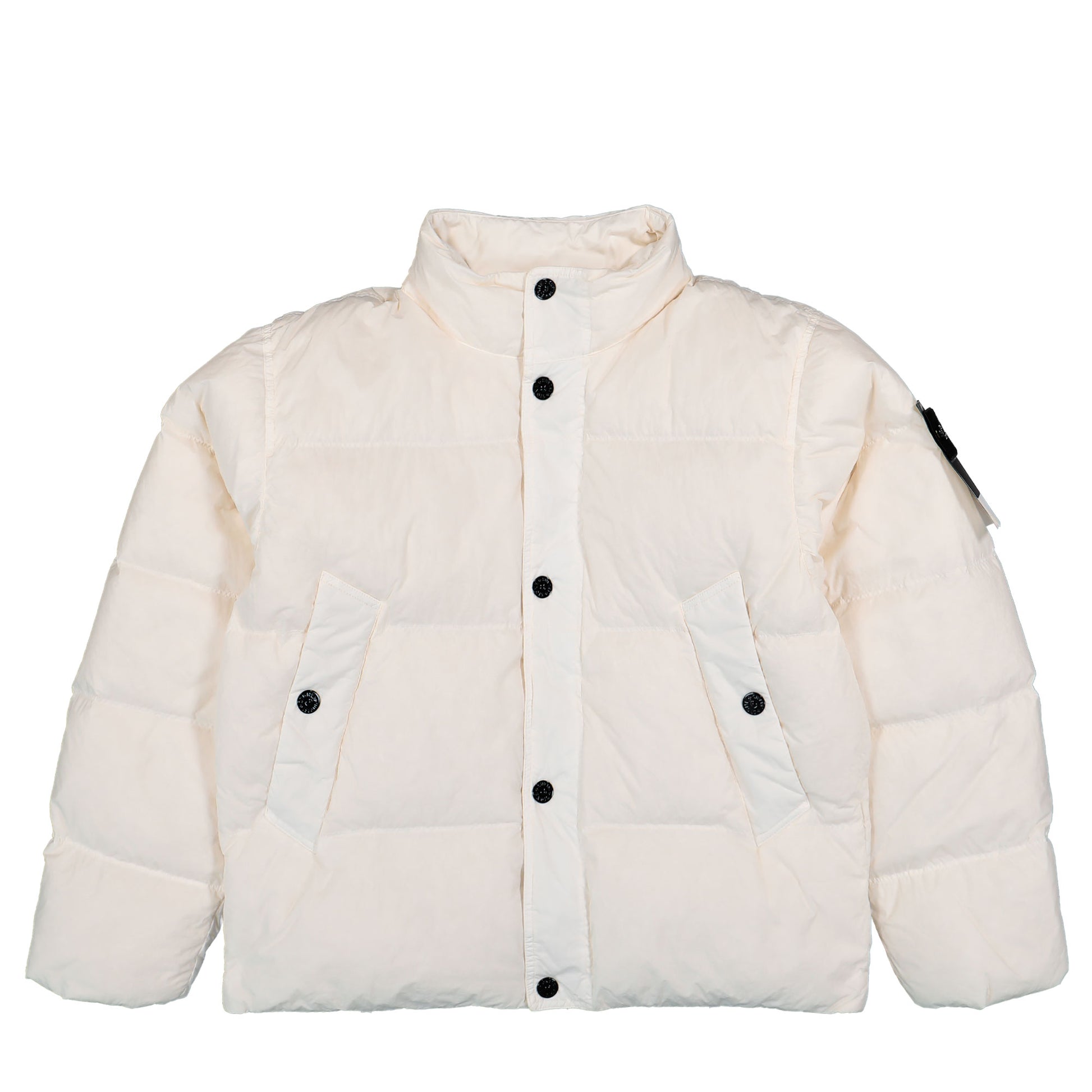 Stone Island Garment Dyed Crinkle Reps NY Down Jacket With Wind Resistance Ivory Jackets L2S154100109-S0A23 V0093 Detail View 1 | GATE