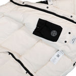 Stone Island Garment Dyed Crinkle Reps NY Down Jacket With Wind Resistance Ivory Jackets L2S154100109-S0A23 V0093 Detail View 5 | GATE