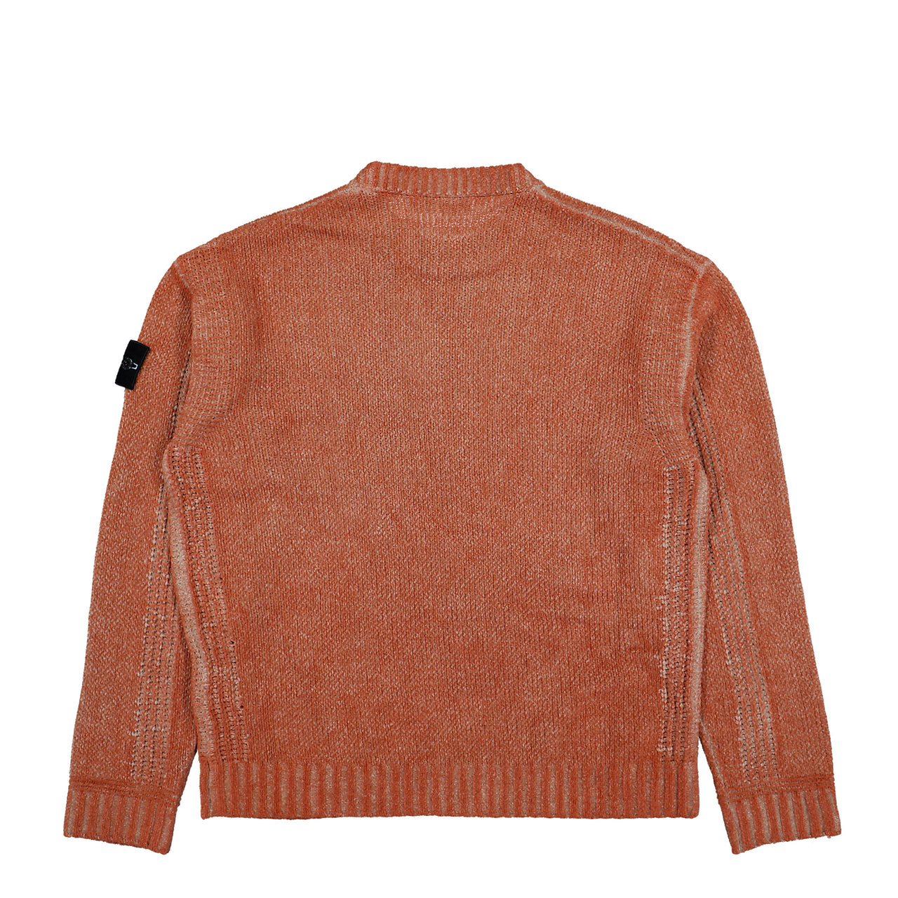 Stone Island Loose-Fit Crewneck Jumper With Contrast Stitch Details Burnt Orange Knits L2S155100016-S00Z8 V003B Detail View 1 | GATE
