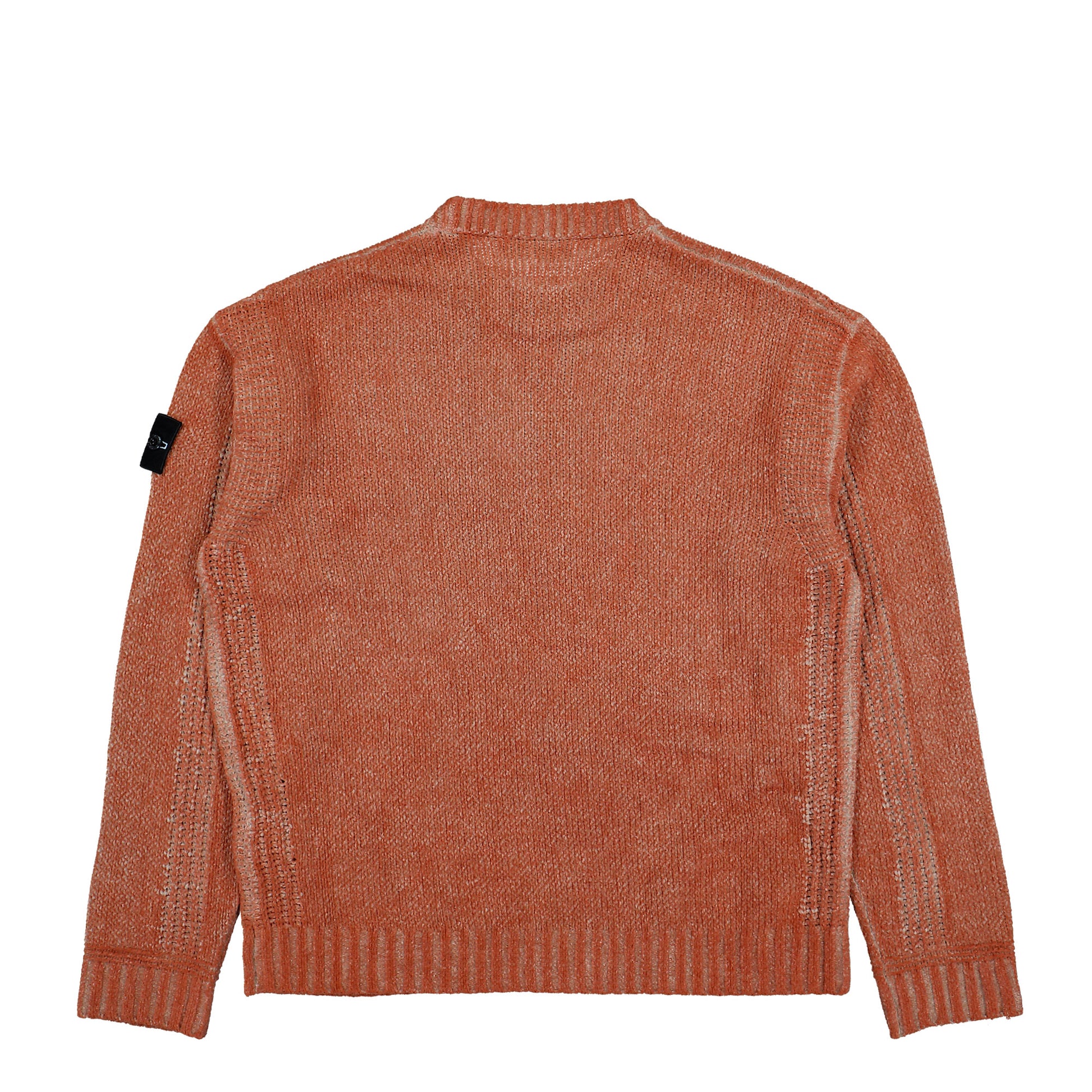 Stone Island Loose-Fit Crewneck Jumper With Contrast Stitch Details Burnt Orange Knits L2S155100016-S00Z8 V003B Detail View 2 | GATE
