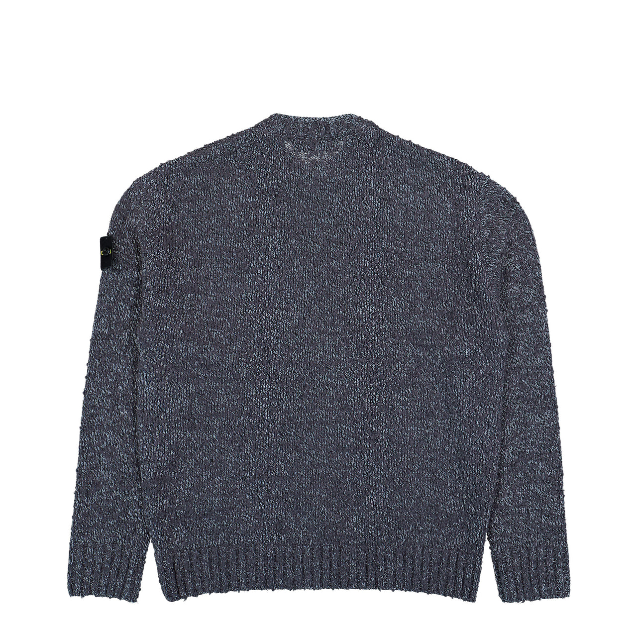 Stone Island Regular-Fit Crewneck Wool Sweater With Compass Badge Melange Lead  Knits L2S155100031-S0N20 V0M62 Detail View 1 | GATE
