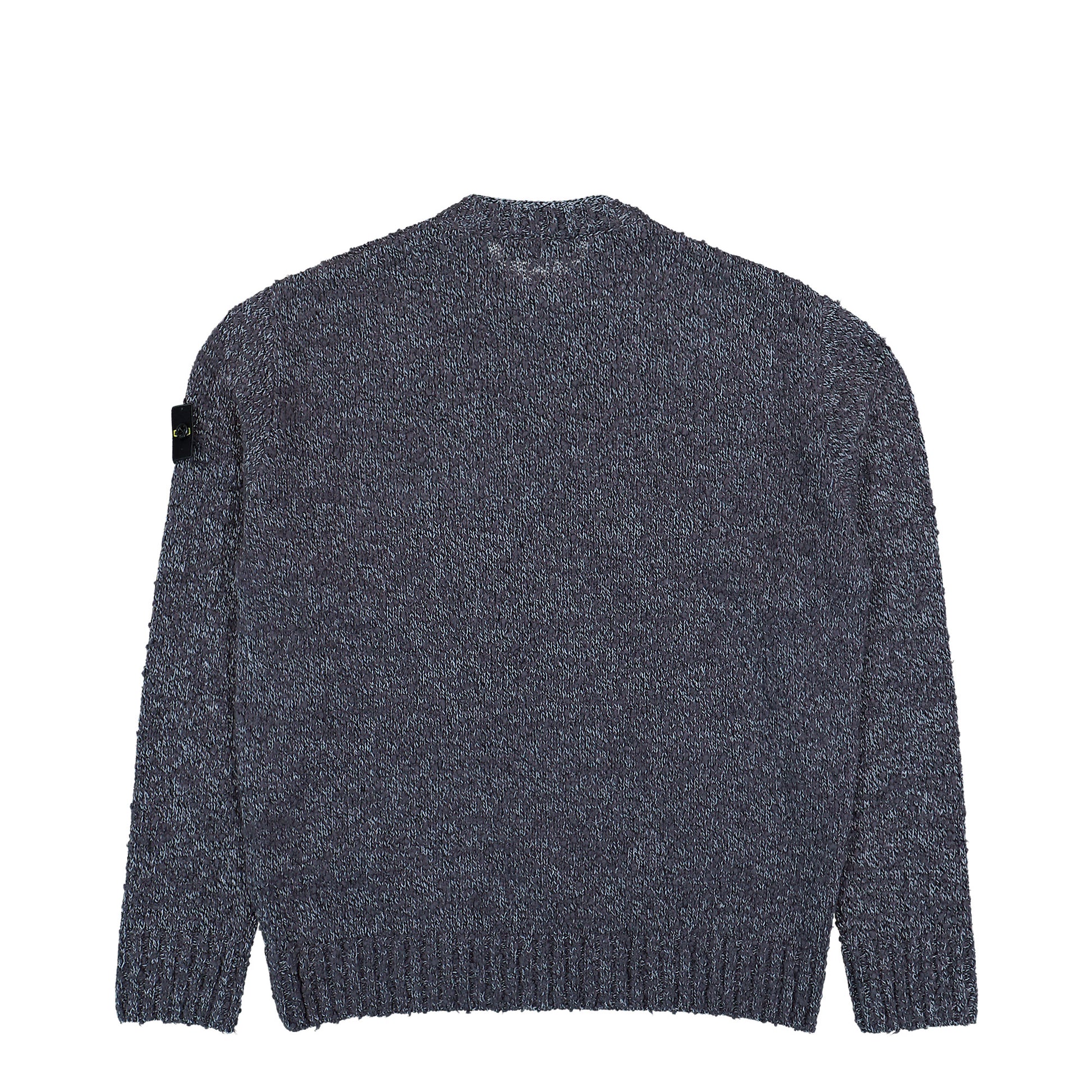 Stone Island Regular-Fit Crewneck Wool Sweater With Compass Badge Melange Lead  Knits L2S155100031-S0N20 V0M62 Detail View 2 | GATE
