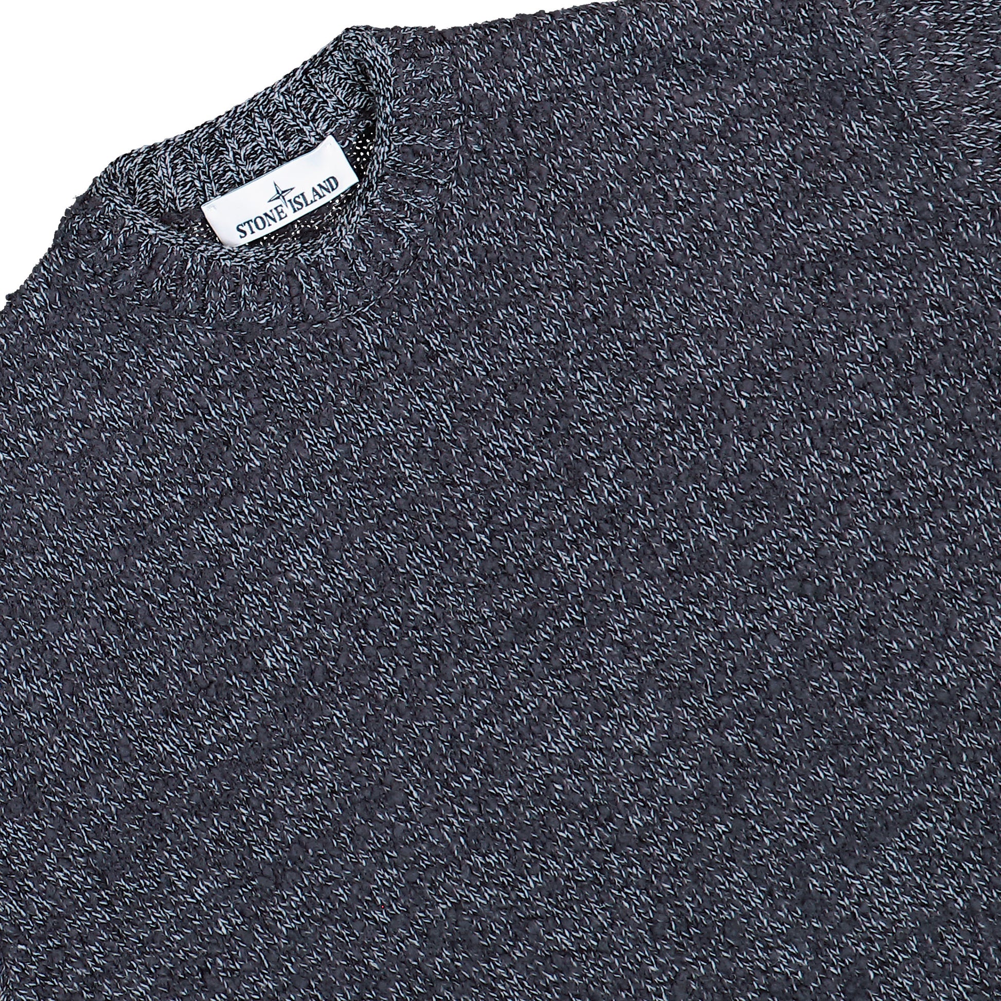 Stone Island Regular-Fit Crewneck Wool Sweater With Compass Badge Melange Lead  Knits L2S155100031-S0N20 V0M62 Detail View 3 | GATE

