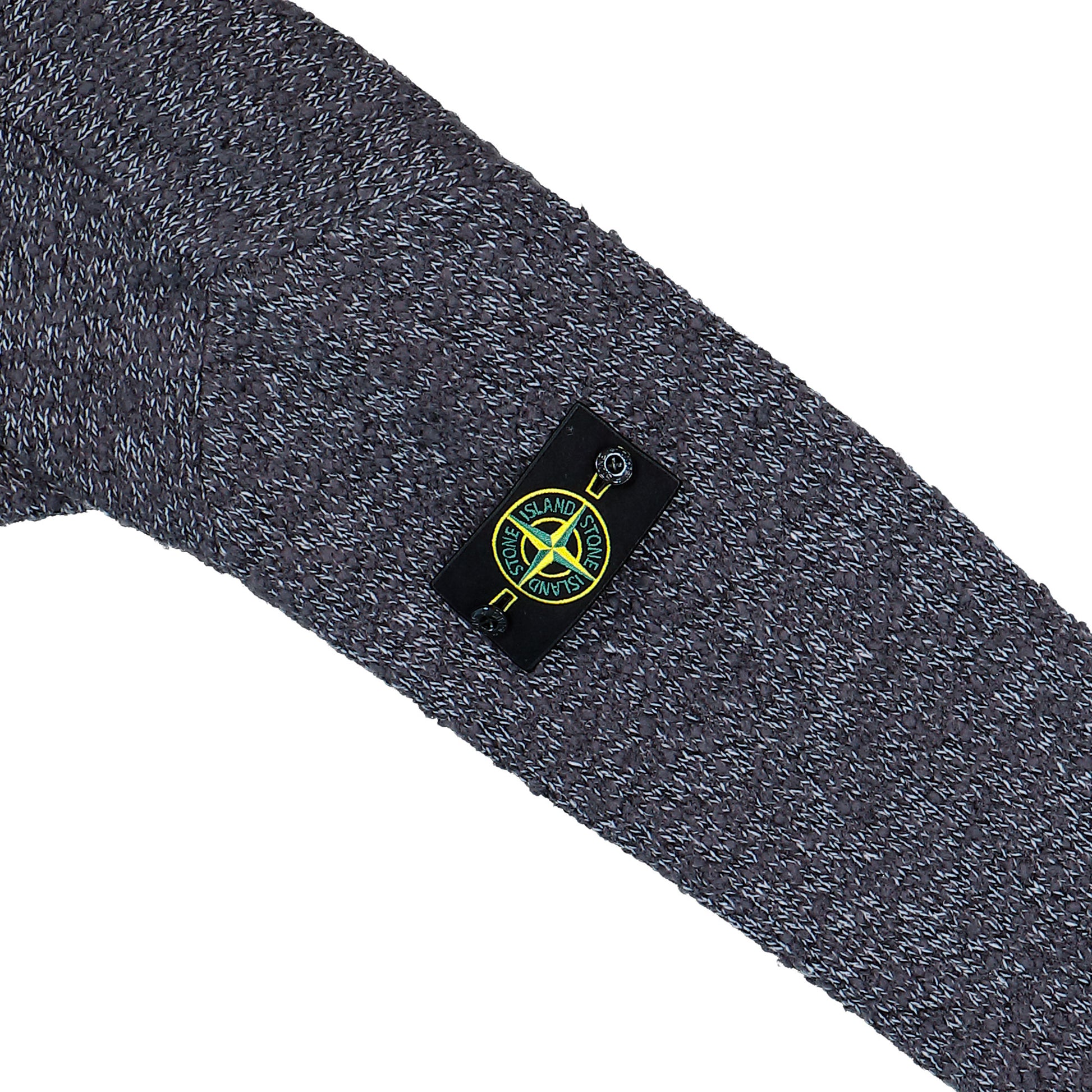 Stone Island Regular-Fit Crewneck Wool Sweater With Compass Badge Melange Lead  Knits L2S155100031-S0N20 V0M62 Detail View 4 | GATE
