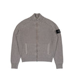 Stone Island Knitted Full-Zip Cardigan Grey Cardigans L2S155100034-S00TC V0060 Detail View 1 | GATE