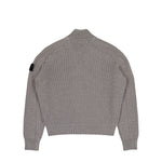 Stone Island Knitted Full-Zip Cardigan Grey Cardigans L2S155100034-S00TC V0060 Detail View 2 | GATE