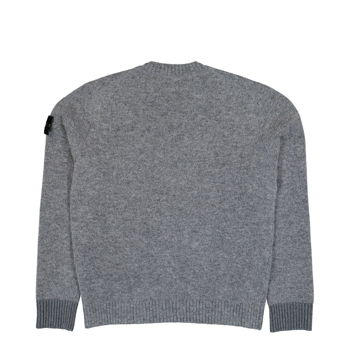 Stone Island Knitted Crewneck Wool Sweater Grey Sweatshirts L2S155100050-S0N22 V0M60 Detail View 2 | GATE