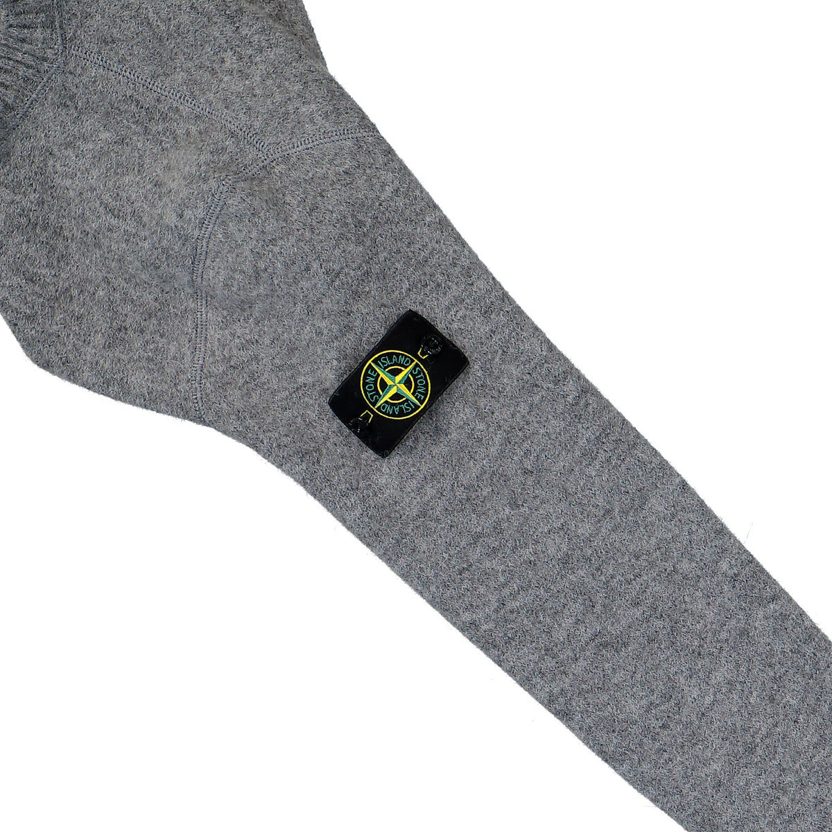 Stone Island Knitted Crewneck Wool Sweater Grey Sweatshirts L2S155100050-S0N22 V0M60 Detail View 4 | GATE