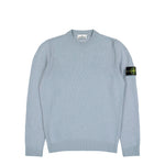 Stone Island Lambswool Crewneck Jumper W Ribbed Trims Ash Grey Sweatshirts L2S155100072-S00A3 V0049 Detail View 1 | GATE