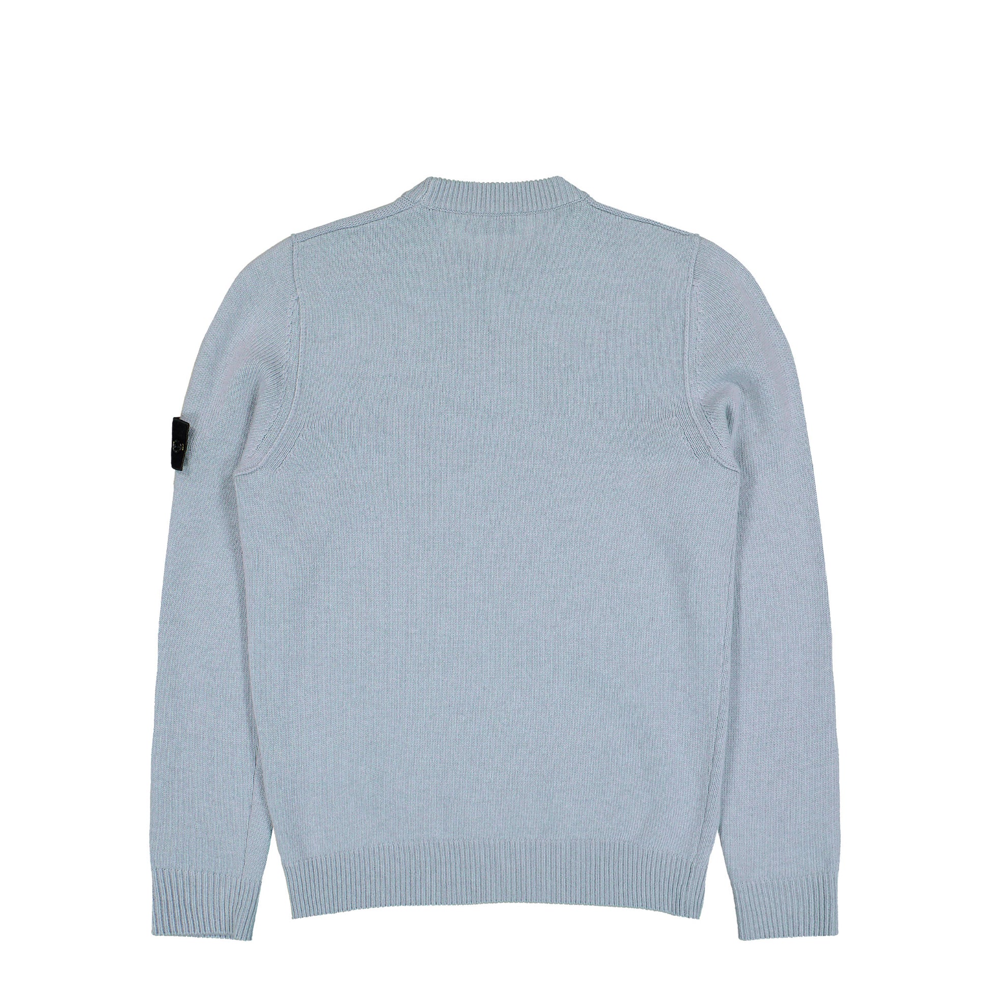 Stone Island Lambswool Crewneck Jumper W Ribbed Trims Ash Grey Sweatshirts L2S155100072-S00A3 V0049 Detail View 2 | GATE