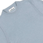 Stone Island Lambswool Crewneck Jumper W Ribbed Trims Ash Grey Sweatshirts L2S155100072-S00A3 V0049 Detail View 3 | GATE