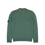 Stone Island Lambswool Crewneck Jumper W Ribbed Trims Ocean Green Sweatshirts L2S155100072-S00A3 V005T Detail View 2 | GATE