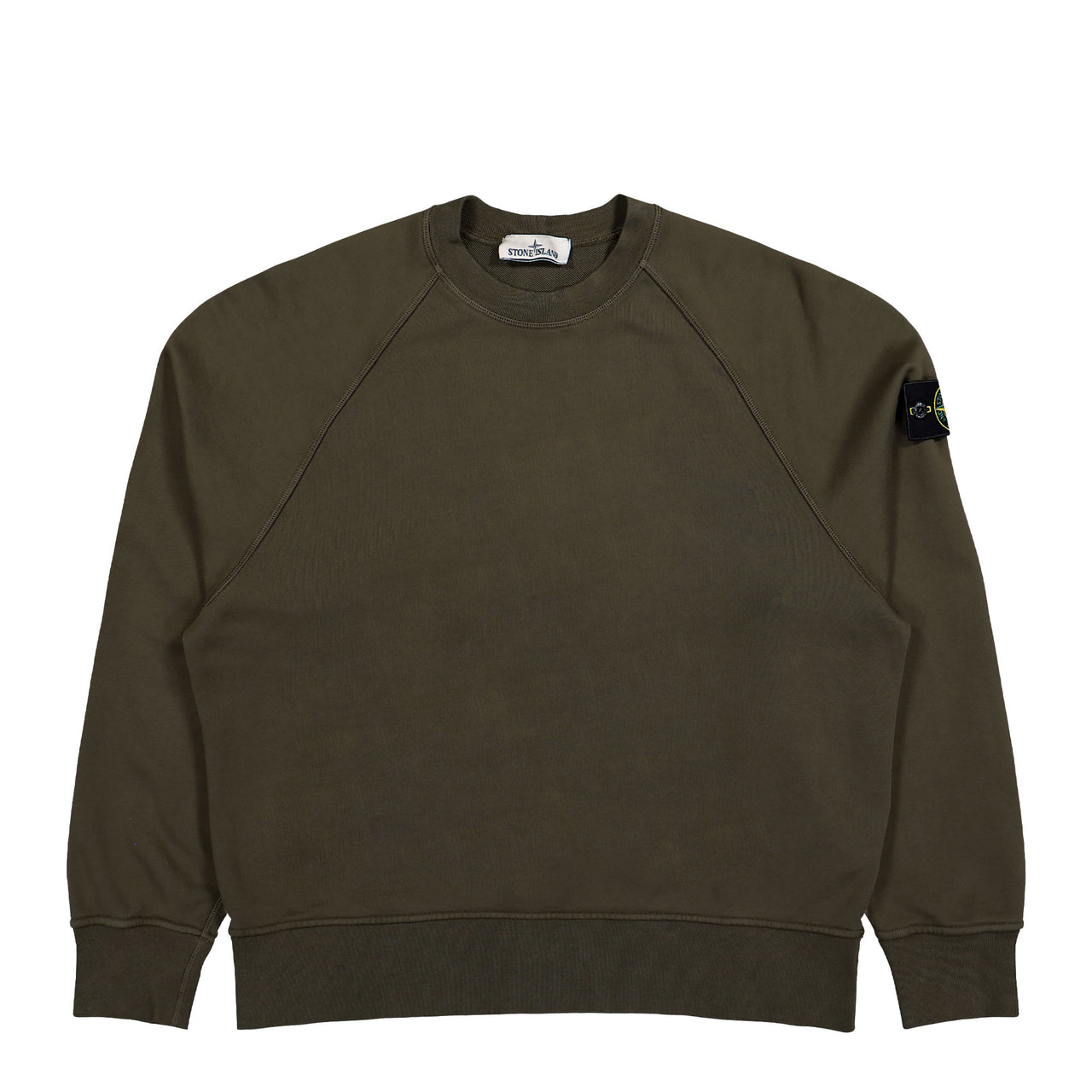 Stone Island Oversized Crewneck Sweatshirt With Raglan Sleeves Coal Grey Sweatshirts L2S156100008-S0051 V0078 Detail View 1 | GATE

