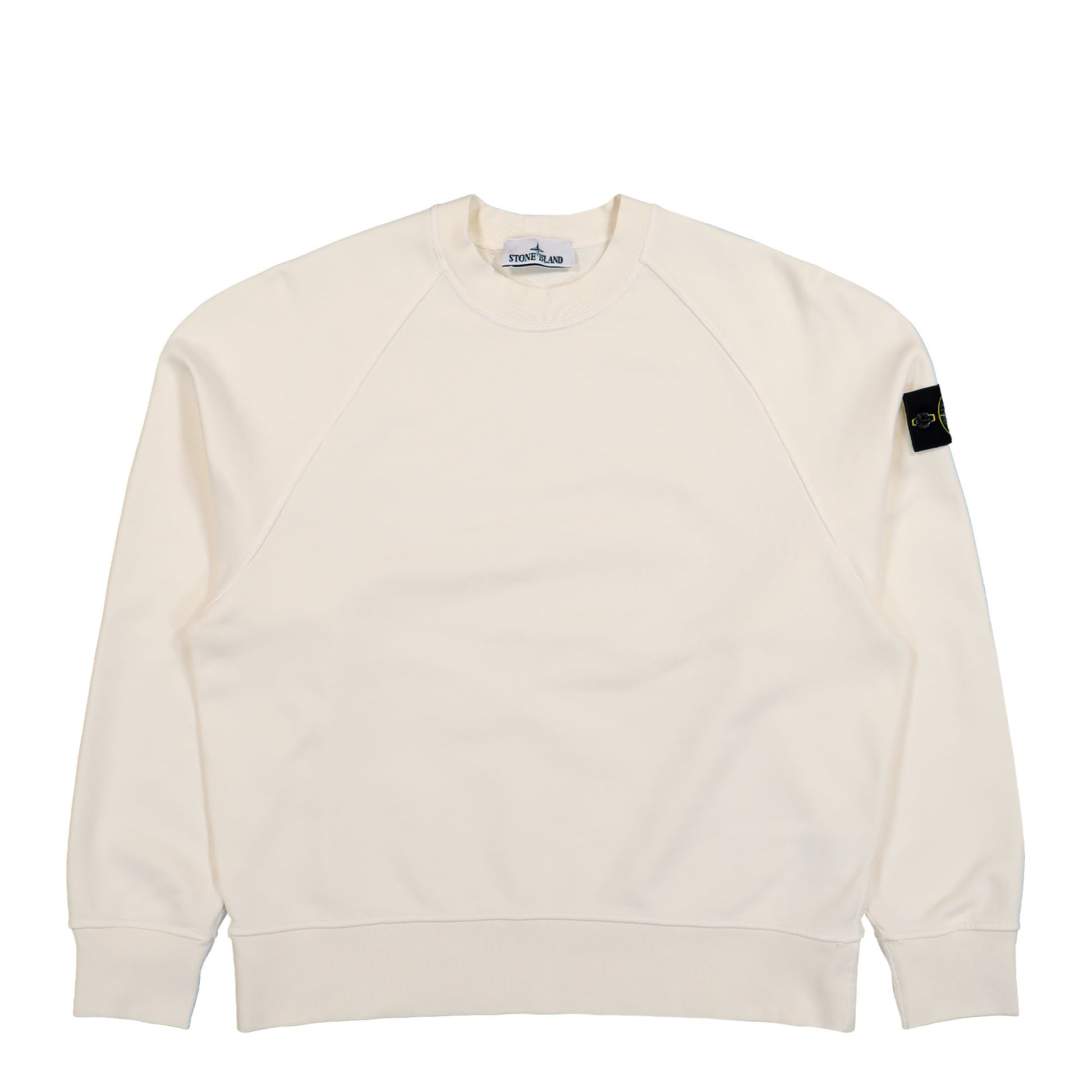 Stone Island Oversized Crewneck Sweatshirt With Raglan Sleeves Ivory  Sweatshirts L2S156100008-S0051 V0093 Detail View 1 | GATE

