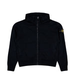 Stone Island Oversized Zip-Up Hooded Sweatshirt With Pockets Black Hoodies L2S156100009-S0051 V0029 Detail View 1 | GATE
