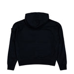 Stone Island Oversized Zip-Up Hooded Sweatshirt With Pockets Black Hoodies L2S156100009-S0051 V0029 Detail View 2 | GATE