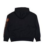 Stone Island Oversized Zip-Up Hooded Sweatshirt With Vertical Placement Print Black  Knits L2S156100009-S0467 V0029 Detail View 2 | GATE
