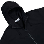 Stone Island Oversized Zip-Up Hooded Sweatshirt With Vertical Placement Print Black  Knits L2S156100009-S0467 V0029 Detail View 3 | GATE
