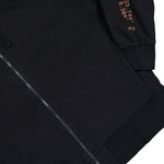 Stone Island Oversized Zip-Up Hooded Sweatshirt With Vertical Placement Print Black  Knits L2S156100009-S0467 V0029 Detail View 4 | GATE
