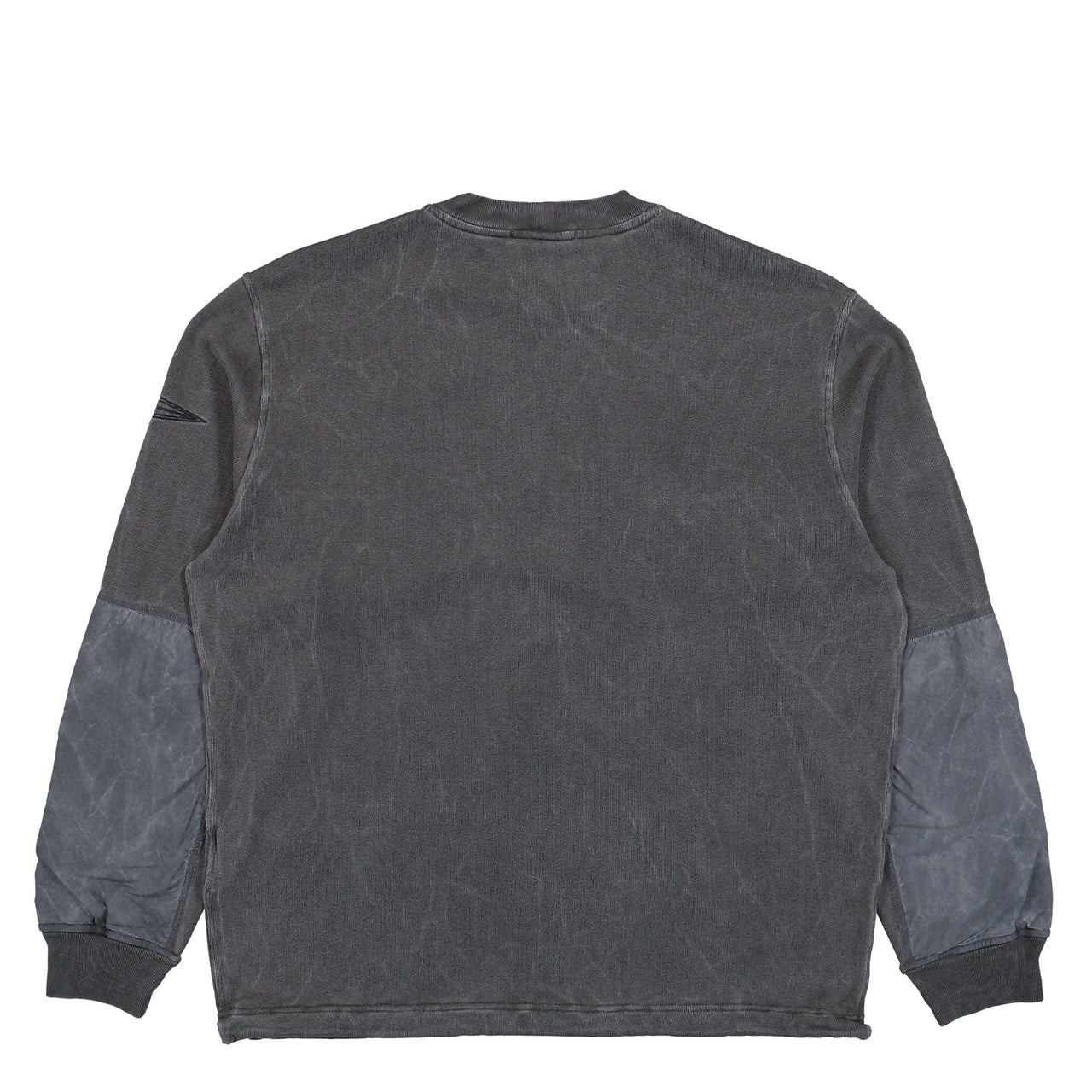 Stone Island Uneven Pigment Dyed Oversized Crewneck Sweatshirt With Contrast Fabric Panels Black  Sweatshirts L2S156100033-S00V2 V0029 Detail View 1 | GATE
