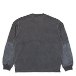 Stone Island Uneven Pigment Dyed Oversized Crewneck Sweatshirt With Contrast Fabric Panels Black  Sweatshirts L2S156100033-S00V2 V0029 Detail View 2 | GATE
