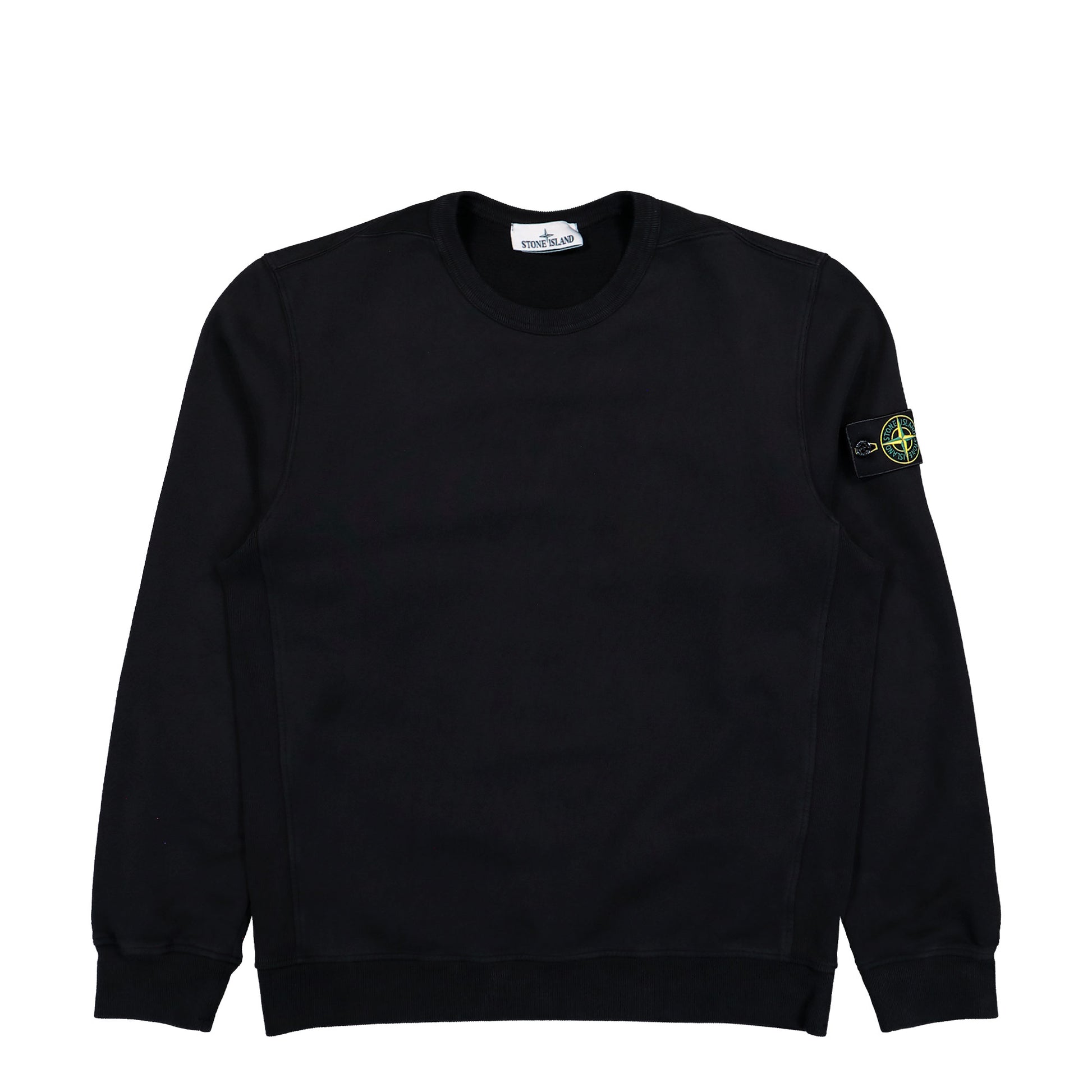 Stone Island Garment Dyed Sweatshirt With Compass Badge Black  Sweatshirts L2S156100049-S0A20 V0029 Detail View 1 | GATE
