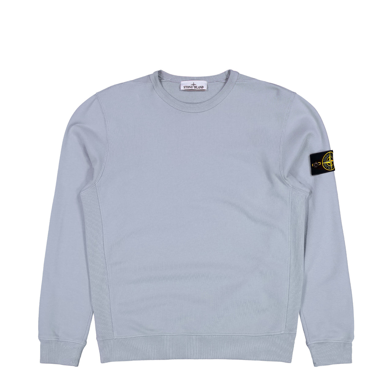 Stone Island Garment Dyed Sweatshirt With Compass Badge Ash Grey Sweatshirts L2S156100049-S0A20 V0049 Detail View 1 | GATE