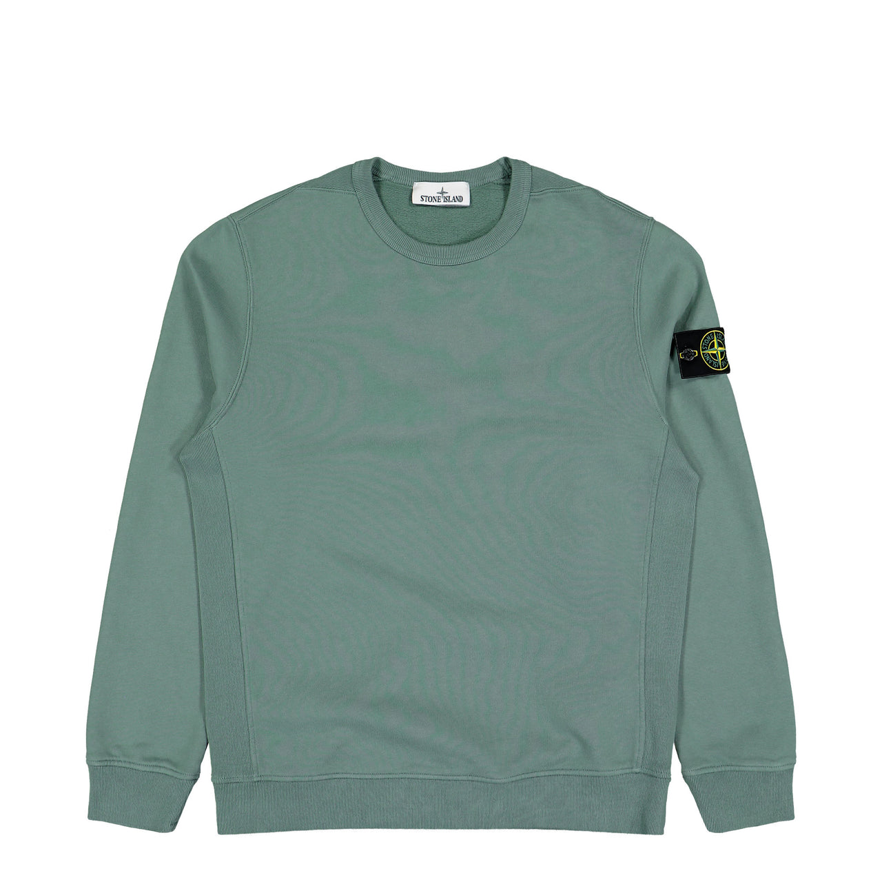 Stone Island Garment Dyed Sweatshirt With Compass Badge Ocean Green Sweatshirts L2S156100049-S0A20 V005T Detail View 1 | GATE