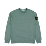 Stone Island Garment Dyed Sweatshirt With Compass Badge Ocean Green Sweatshirts L2S156100049-S0A20 V005T Detail View 1 | GATE