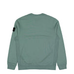 Stone Island Garment Dyed Sweatshirt With Compass Badge Ocean Green Sweatshirts L2S156100049-S0A20 V005T Detail View 2 | GATE